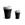 QL10200-BK  QL1366 Søppelbøtte, MINI COFFE BIN, svart + hvit, Qualy